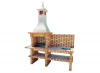 Ref. 264 Con piedra de Granito - 210 cm x 57 x 220 cm LxAxA | Parrilla 60 cm x 40 cm, LxA